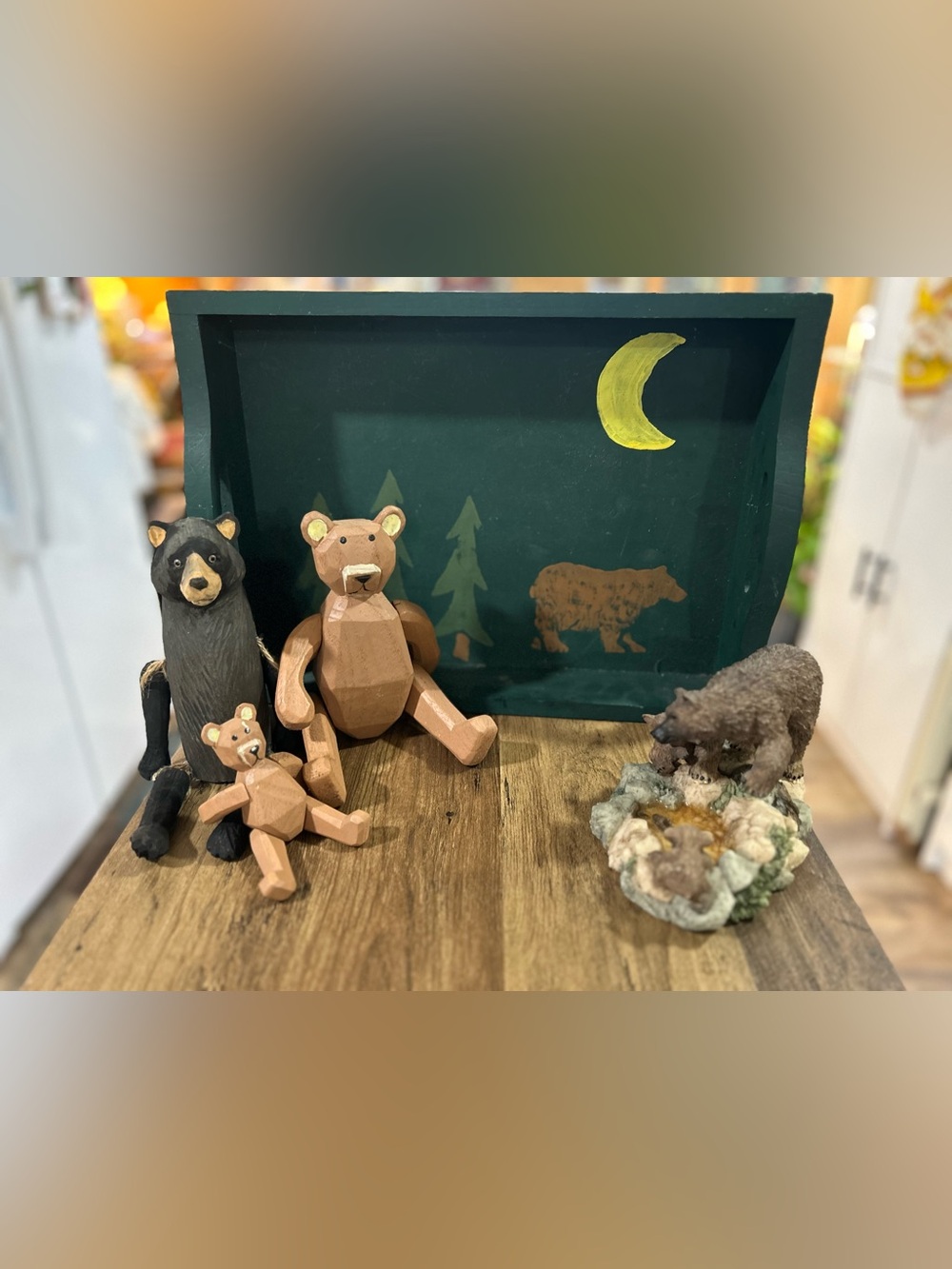 Rustic Bear Cabin Lodge Woodland Decor Lot
